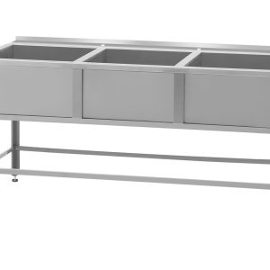 Ванна моечная ВМСб - 630/3 "Base"(полка 3-мя отверстиями,борт)